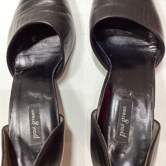 Paul Green Black Leather d’Orsay Heels Elegant Classic Pumps Size 6.5 - Picture 8 of 14